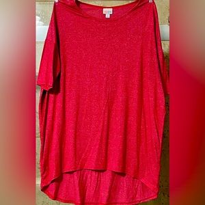 Lularoe Irma Tunic Top high low Shirt Medium Heathered Pink Size Médium